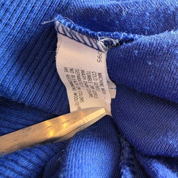 Vintage Russ Studio Cobalt Blue Knit Skirt Set Mock‎ Neck Top Made USA - Picture 5 of 14